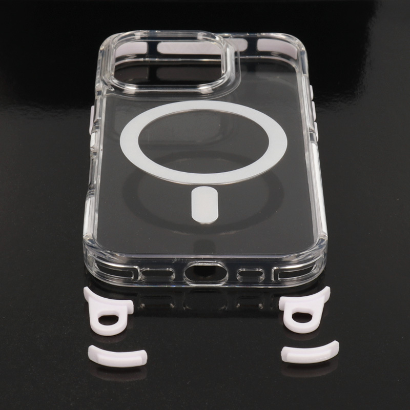 Pokrowiec etui Tel Protect Strap Clear Case bia�e APPLE iPhone 17 Pro Max / 3