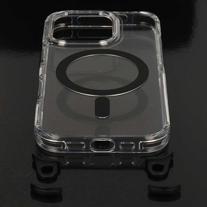 Pokrowiec etui Tel Protect Strap Clear Case czarne APPLE iPhone 16 / 3
