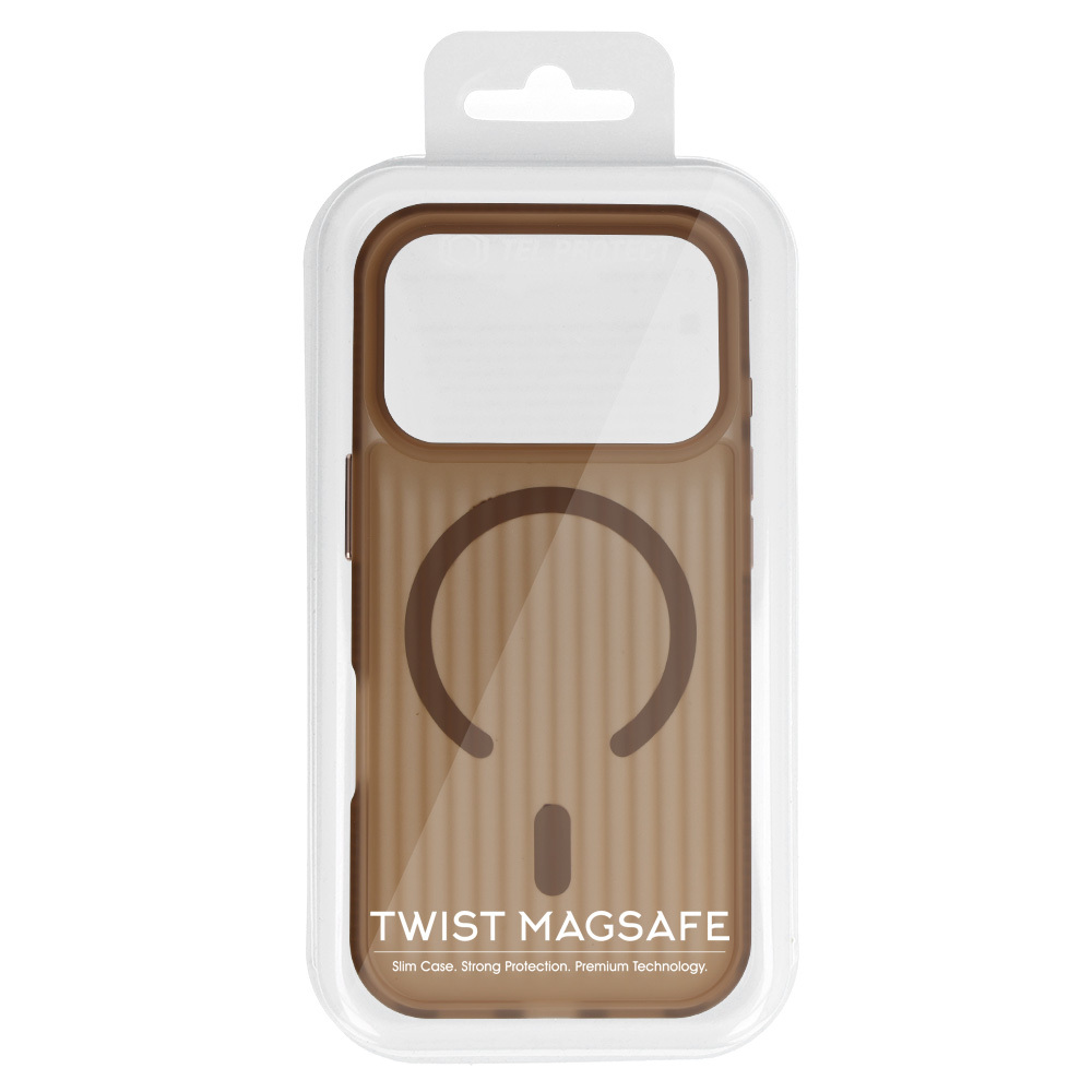 Pokrowiec etui Tel Protect Twist Magsafe Case br�zowe APPLE iPhone 17 Pro / 8