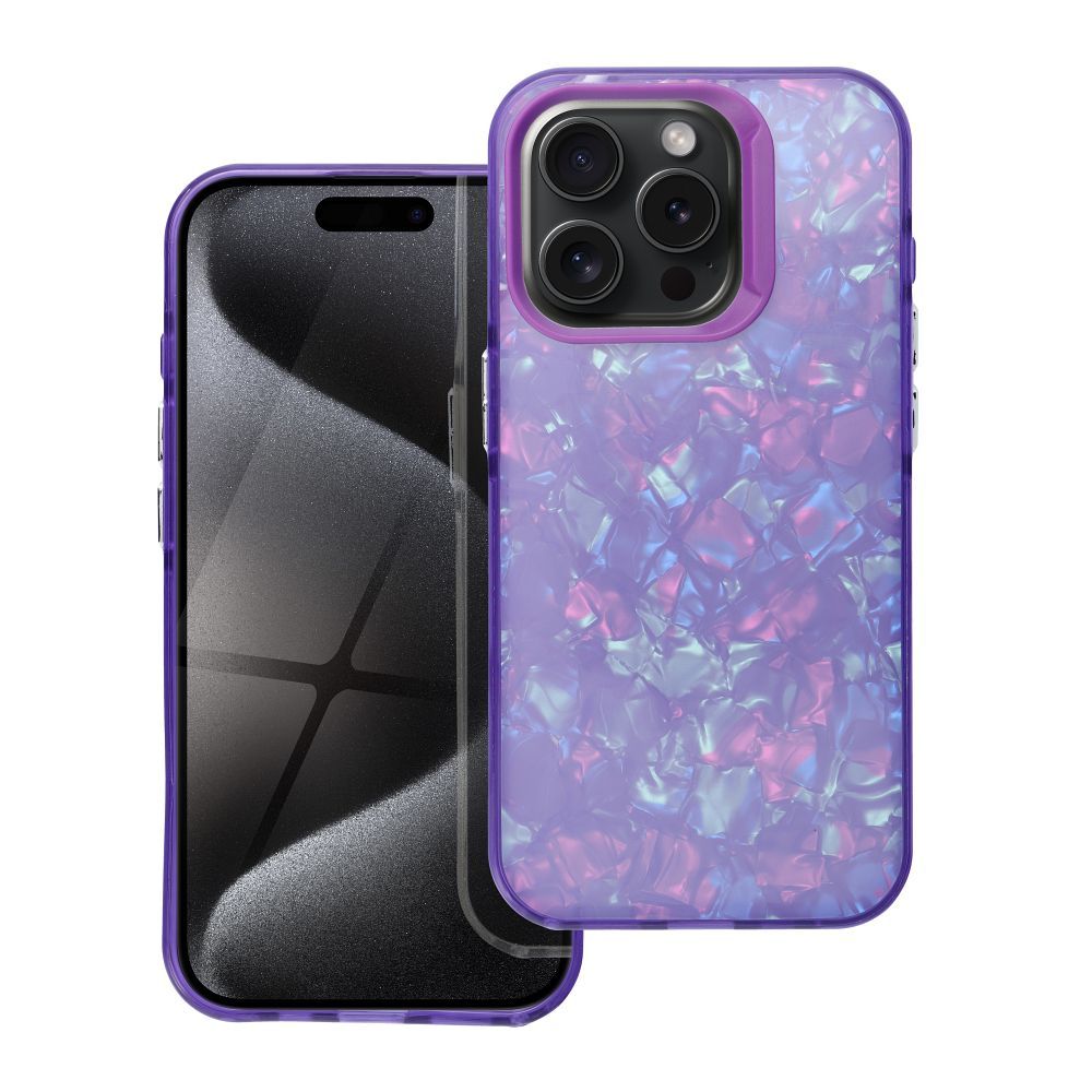 Pokrowiec etui TUTTI FRUTTI fioletowe APPLE iPhone 15 Pro Max