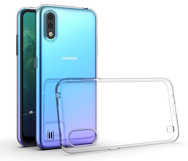 Pokrowiec silikonowe etui Back Case prze�roczyste SAMSUNG Galaxy A01 / 2