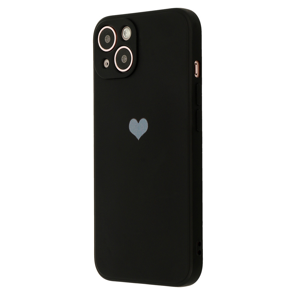 Pokrowiec etui Vennus Silicone Heart Case czarne APPLE iPhone 12 / 2