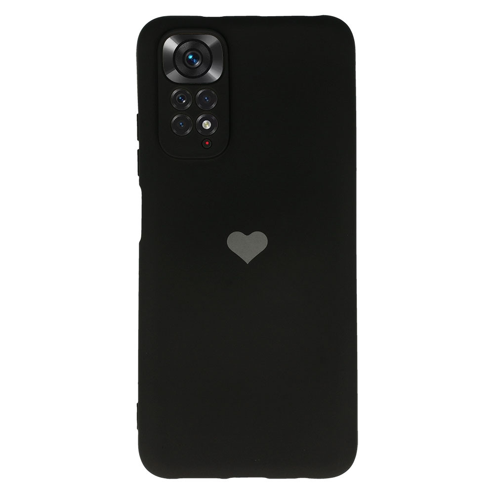 Pokrowiec etui Vennus Silicone Heart Case czarne Xiaomi Redmi Note 11 / 2