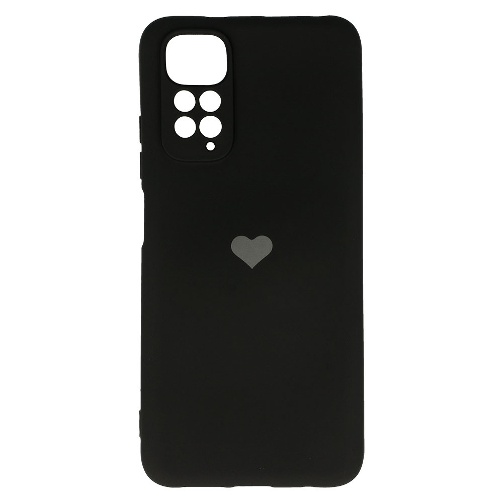 Pokrowiec etui Vennus Silicone Heart Case czarne Xiaomi Redmi Note 11 / 4