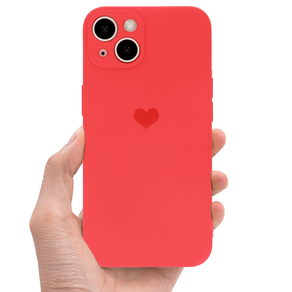 Pokrowiec etui Vennus Silicone Heart Case czerwone APPLE iPhone 12 / 6