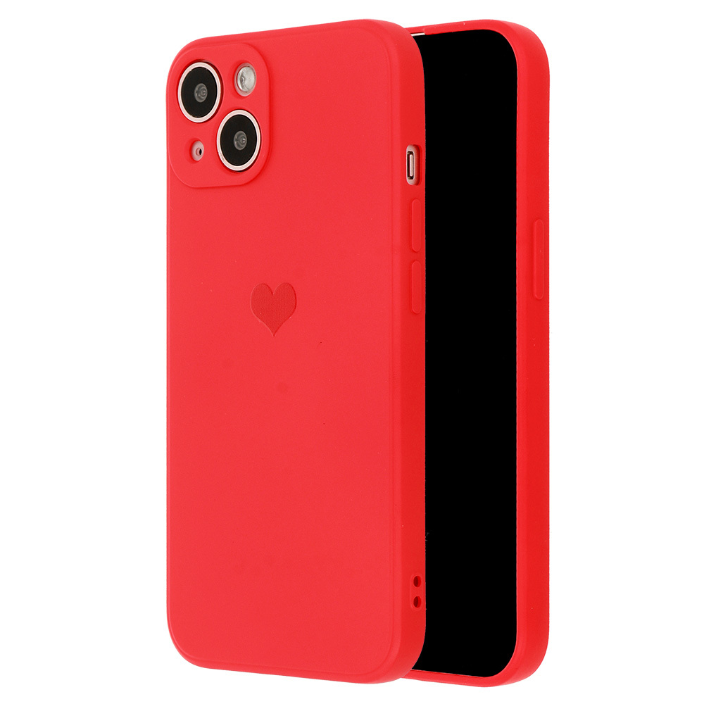 Pokrowiec etui Vennus Silicone Heart Case czerwone APPLE iPhone 13