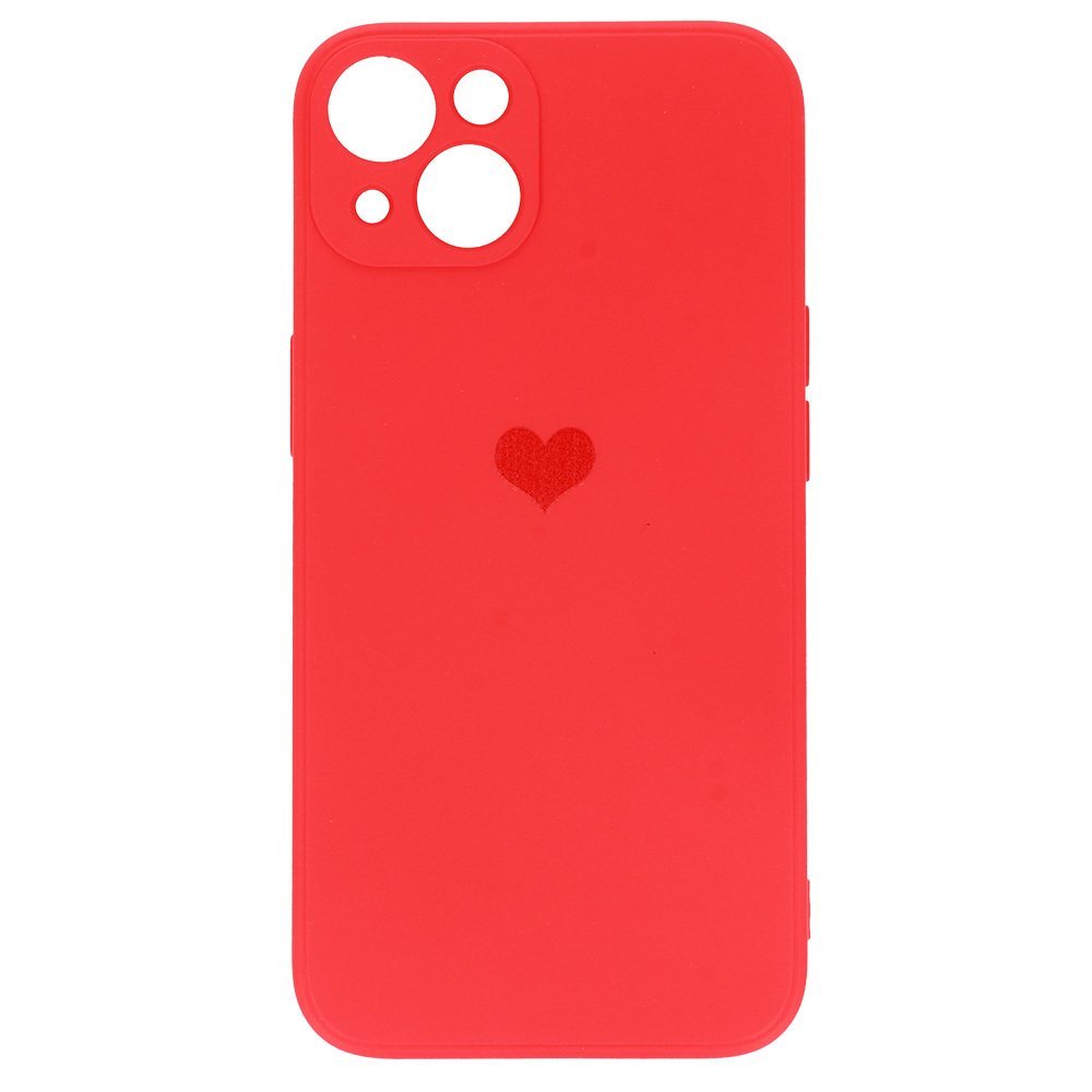 Pokrowiec etui Vennus Silicone Heart Case czerwone APPLE iPhone 13 / 4