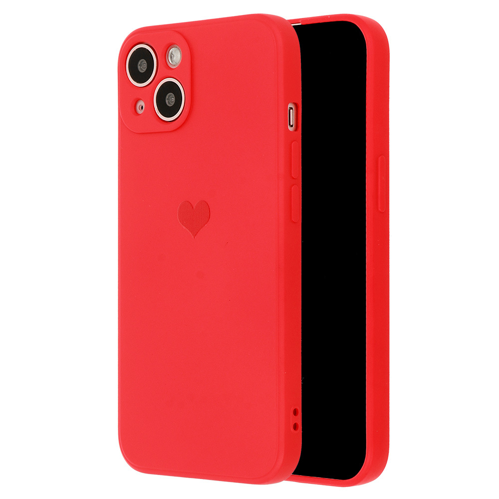 Pokrowiec etui Vennus Silicone Heart Case czerwone APPLE iPhone 13 Pro