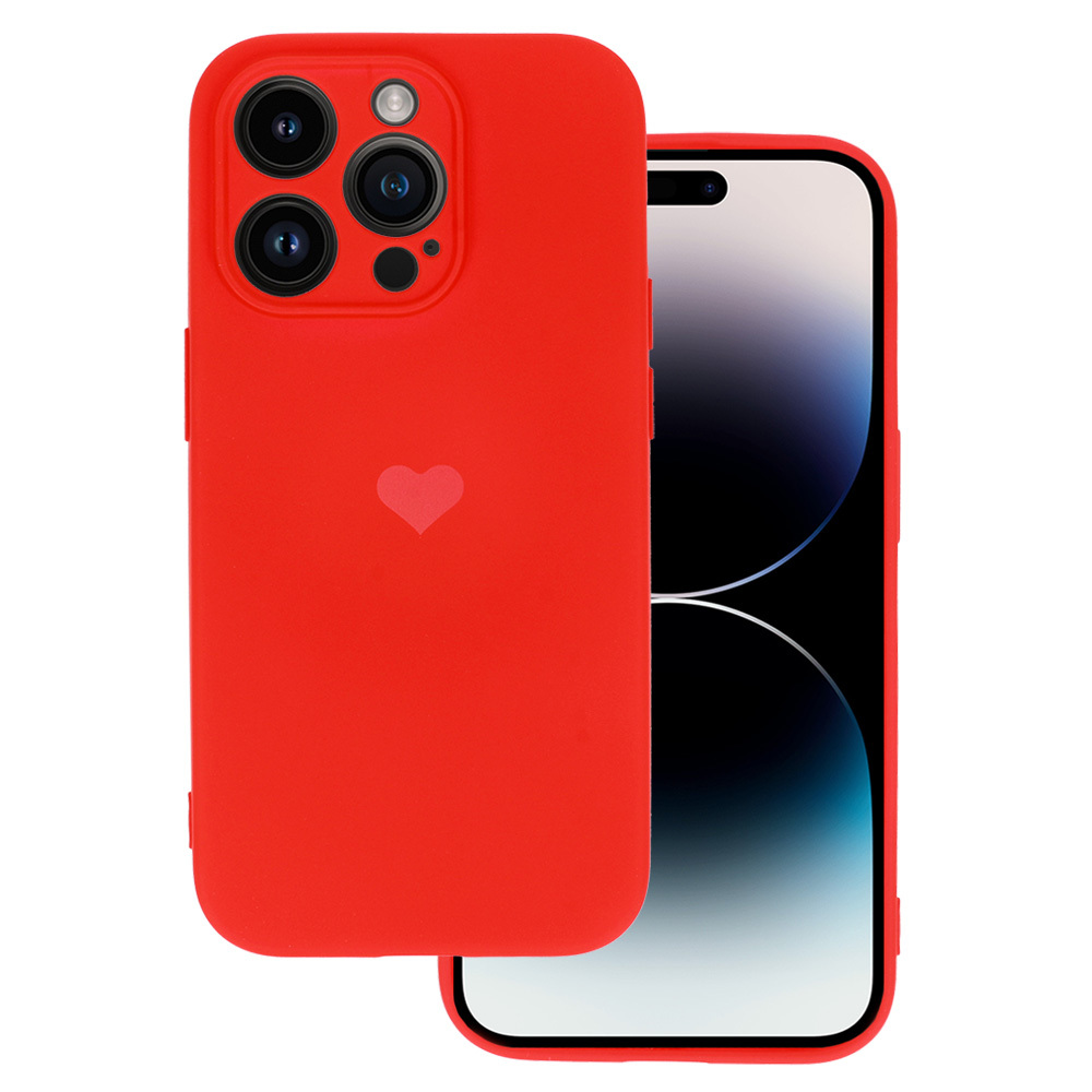 Pokrowiec etui Vennus Silicone Heart Case czerwone APPLE iPhone 14