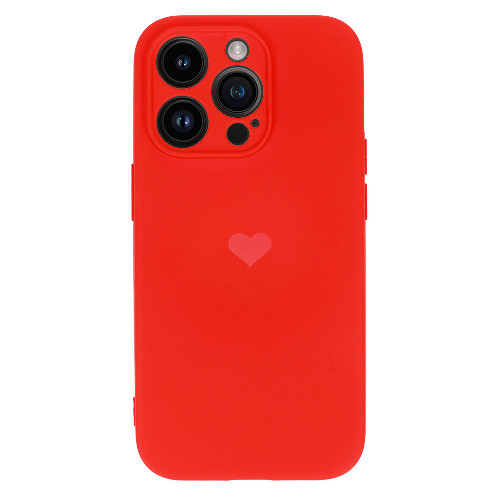Pokrowiec etui Vennus Silicone Heart Case czerwone APPLE iPhone 14 / 2