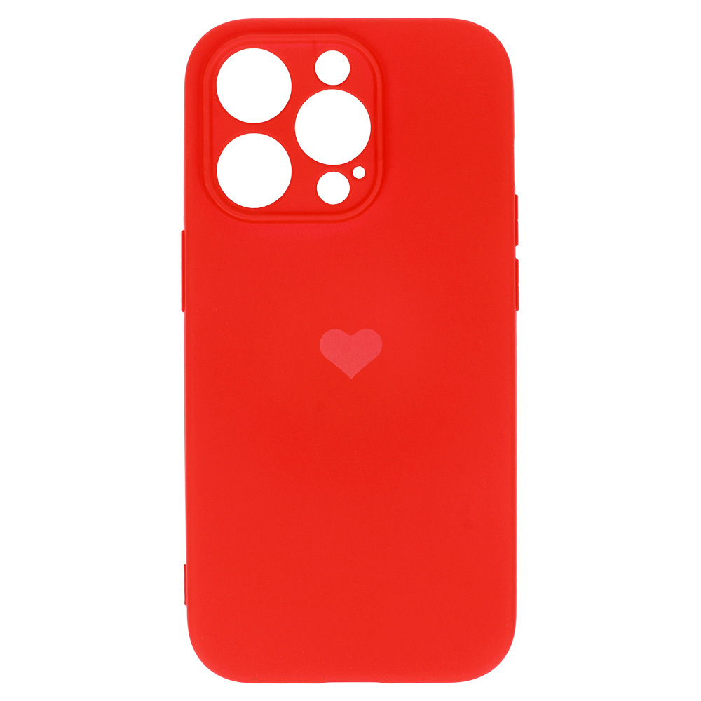 Pokrowiec etui Vennus Silicone Heart Case czerwone APPLE iPhone 14 / 4