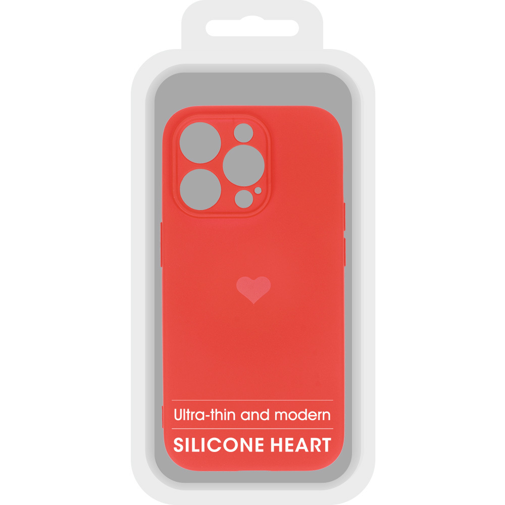 Pokrowiec etui Vennus Silicone Heart Case czerwone APPLE iPhone 14 / 6