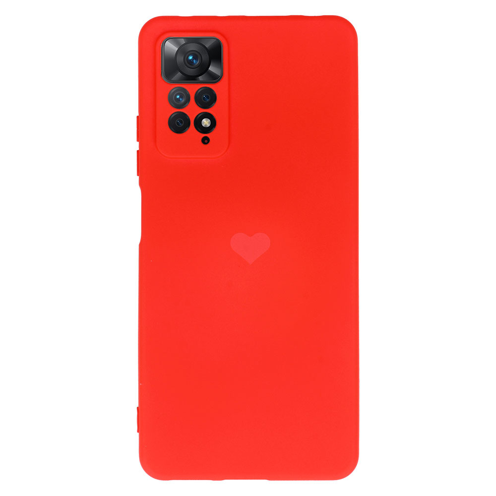 Pokrowiec etui Vennus Silicone Heart Case czerwone Xiaomi Redmi Note 11 / 2