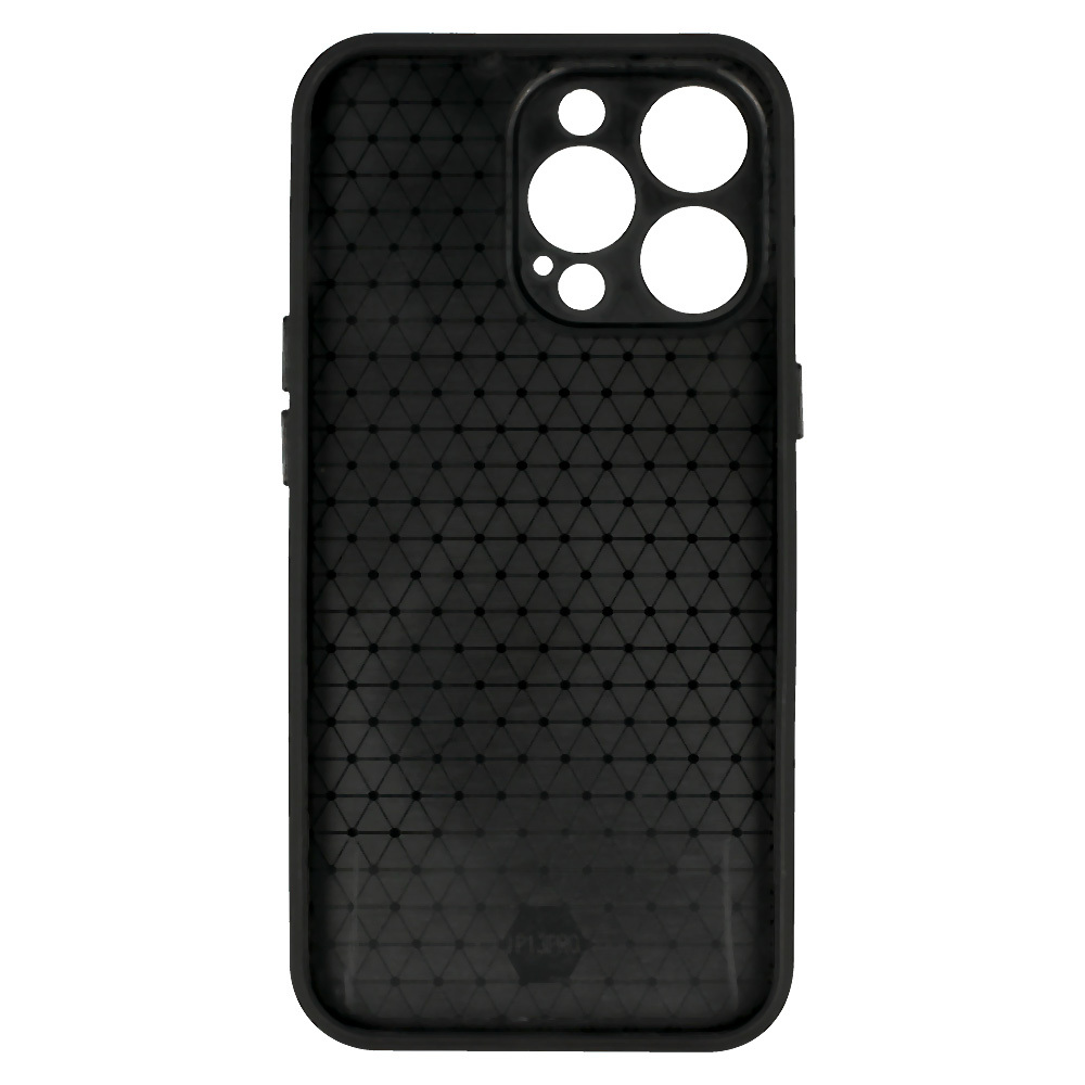 Pokrowiec etui z ekoskry 3D Leather Case wzr 1 czarne APPLE iPhone 13 Pro / 5