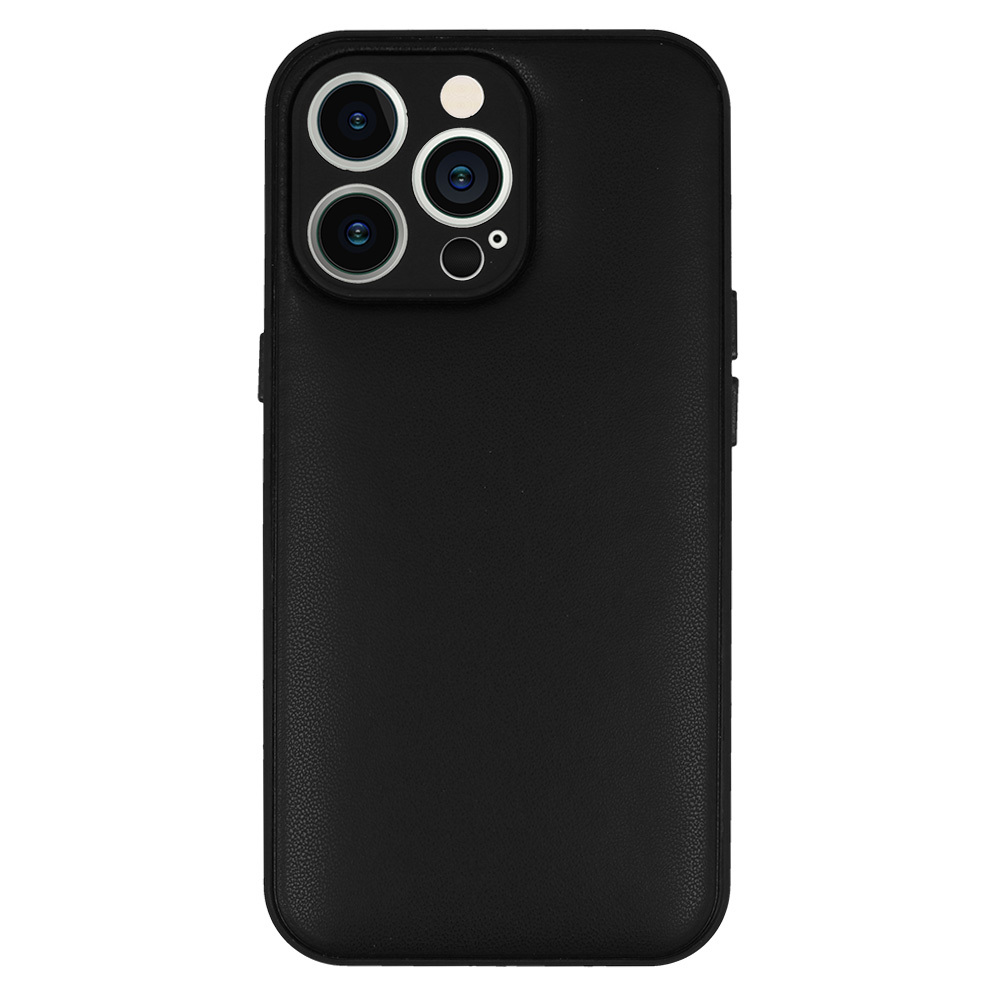 Pokrowiec etui z ekoskry 3D Leather Case wzr 1 czarne APPLE iPhone 14 Pro / 2