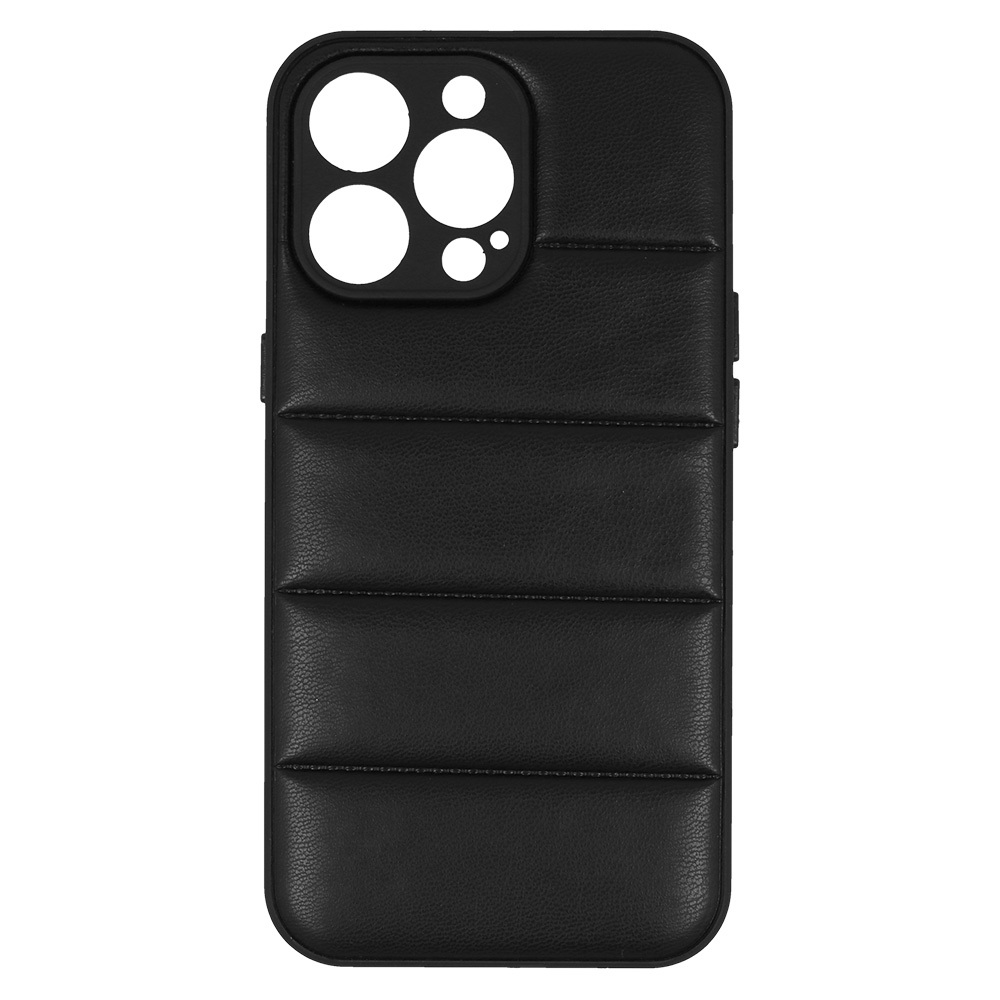 Pokrowiec etui z ekoskry 3D Leather Case wzr 2 czarne APPLE iPhone 14 / 4