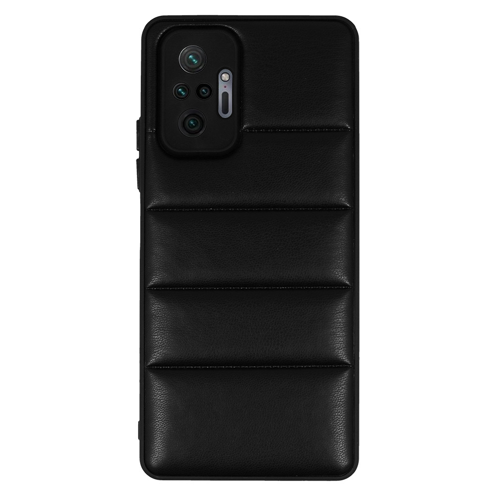 Pokrowiec etui z ekoskry 3D Leather Case wzr 2 czarne Xiaomi Redmi Note 10 Pro Max / 2