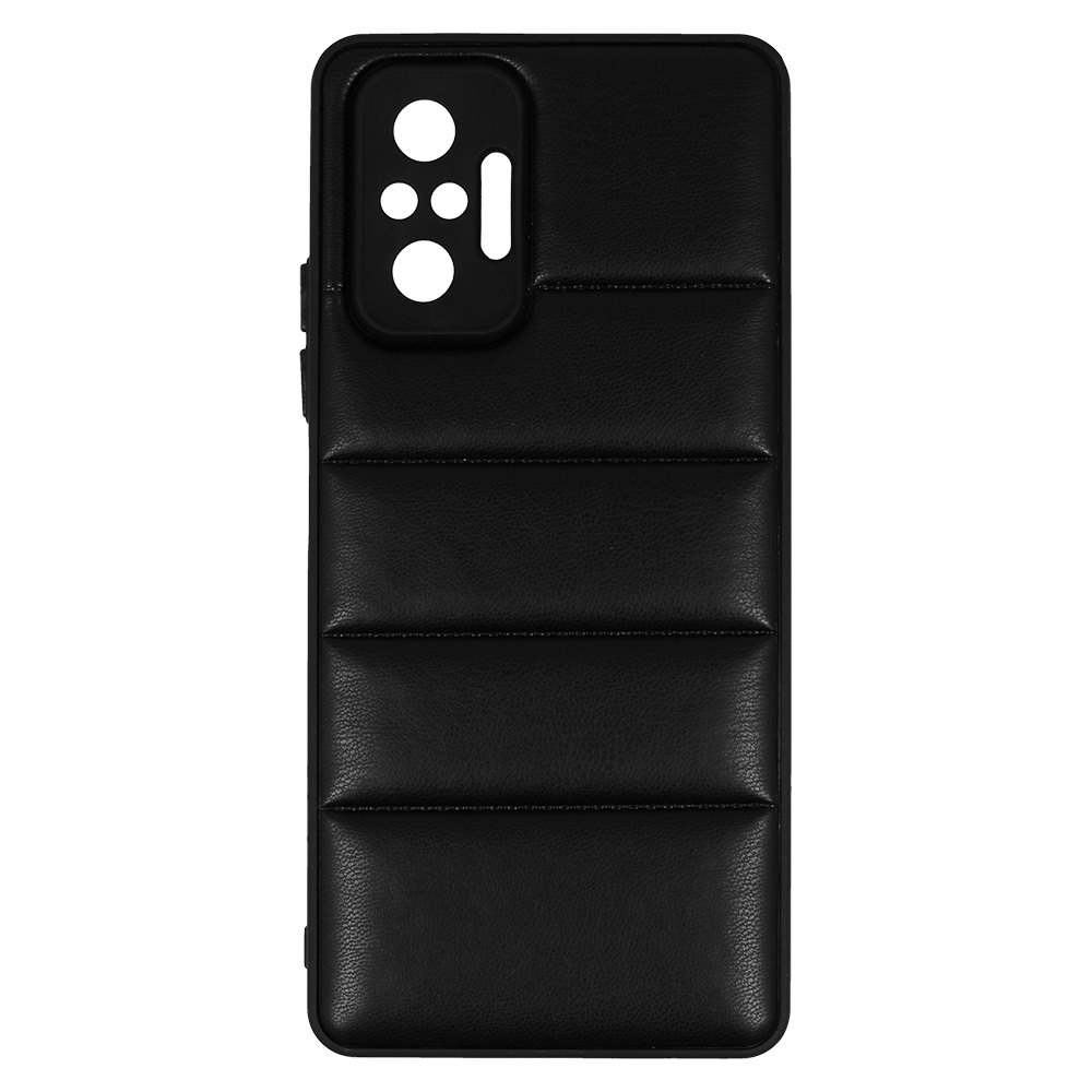 Pokrowiec etui z ekoskry 3D Leather Case wzr 2 czarne Xiaomi Redmi Note 10 Pro Max / 4