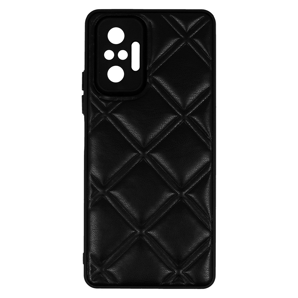 Pokrowiec etui z ekoskry 3D Leather Case wzr 3 czarne Xiaomi Redmi Note 10 Pro Max / 4