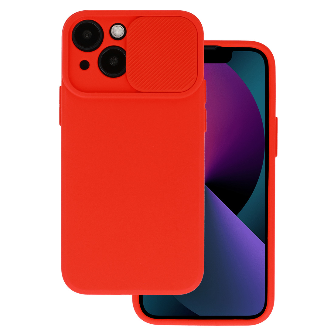 Pokrowiec etui z elastycznego TPU Camshield Soft Case czerwone APPLE iPhone 14 Plus