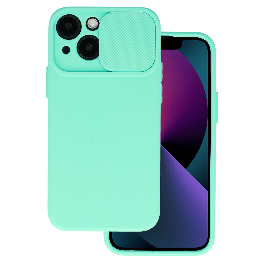 Pokrowiec etui z elastycznego TPU Camshield Soft miętowe APPLE iPhone 15 Pro Max