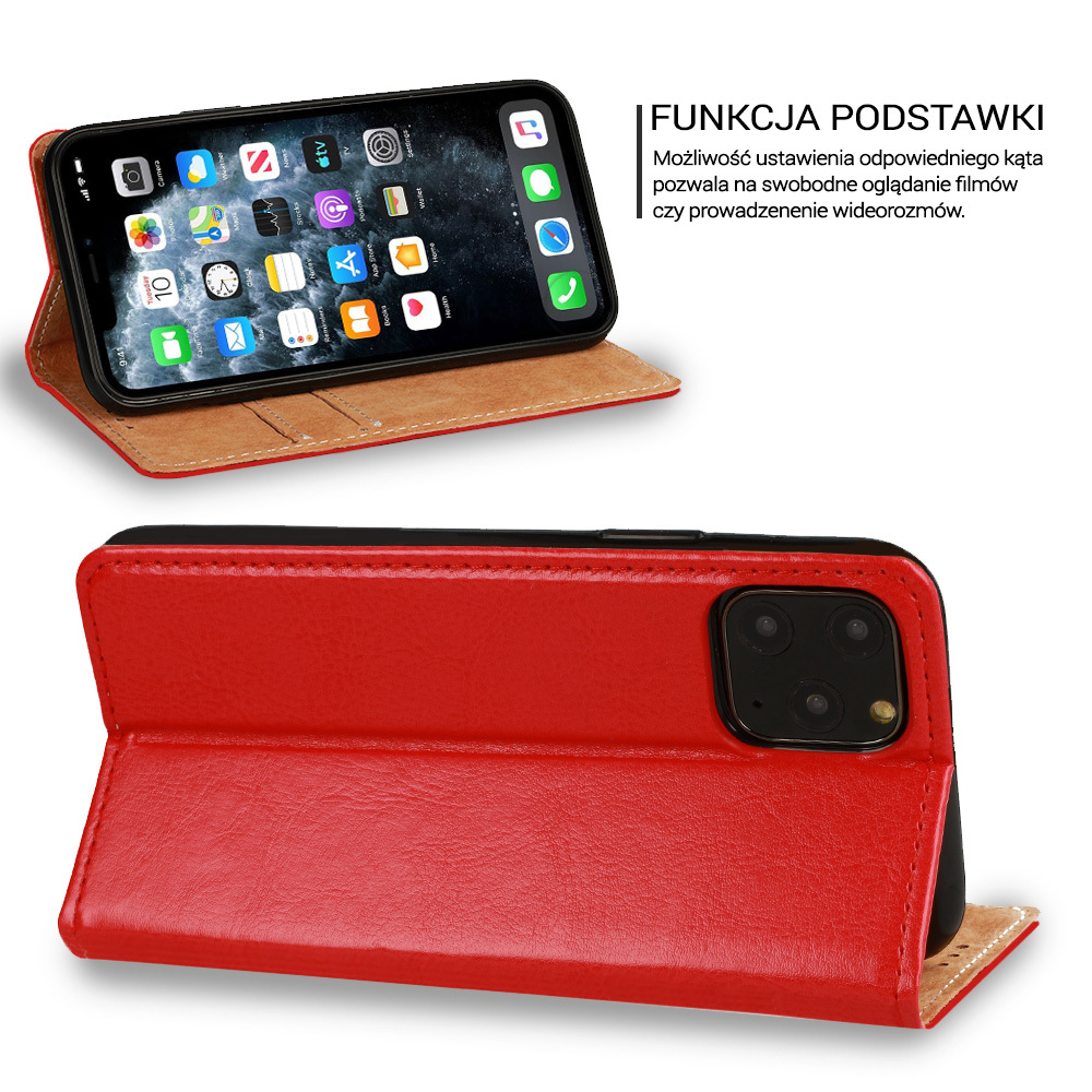 Pokrowiec etui skrzane Flexi Book Special czerwone APPLE iPhone 15 Pro Max / 3