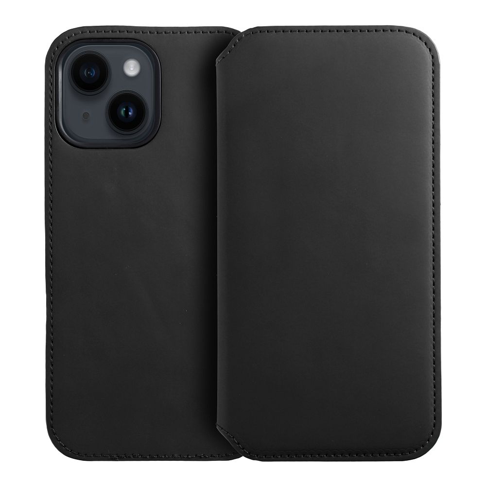Pokrowiec etui z klapk Dual Pocket czarne APPLE iPhone 15 Pro / 5