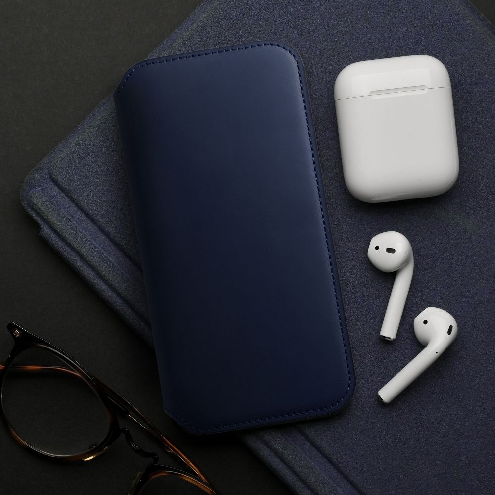 Pokrowiec etui z klapk Dual Pocket granatowe Xiaomi Redmi 9A / 6