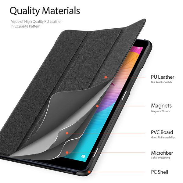 Pokrowiec etui z klapką Duxducis Domo Czarne HUAWEI MatePad T8 8.0 / 5