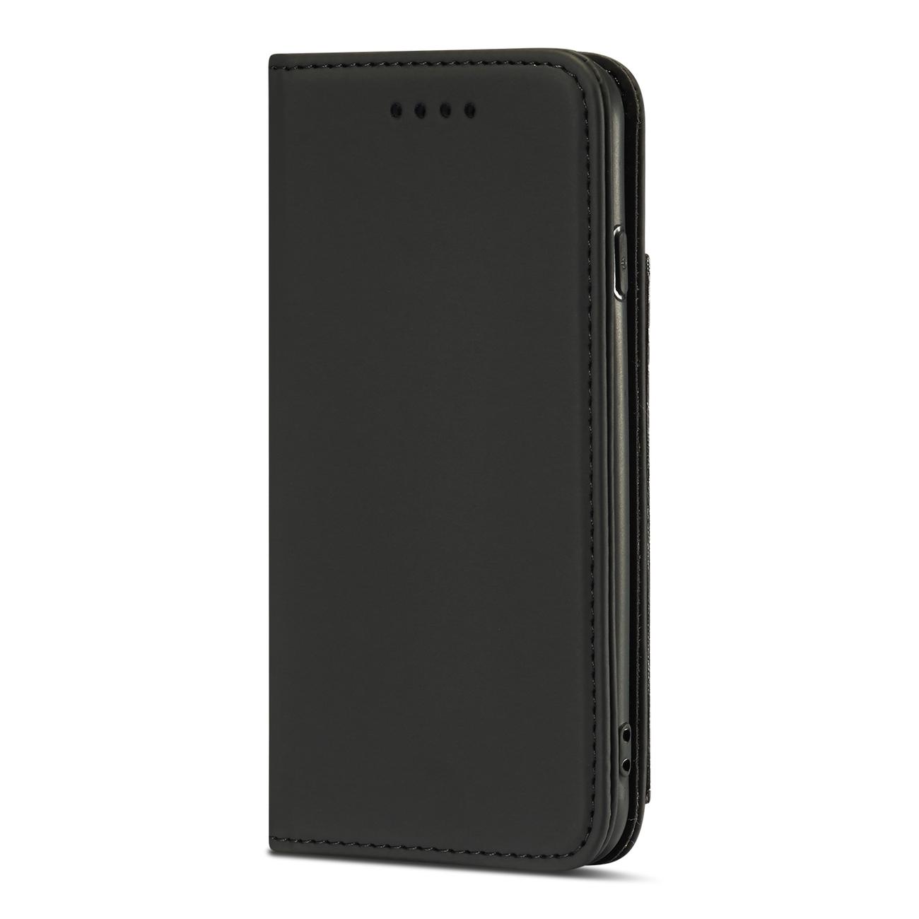 Pokrowiec etui z klapk Magnet Book Card czarne APPLE iPhone SE 2020 / 5