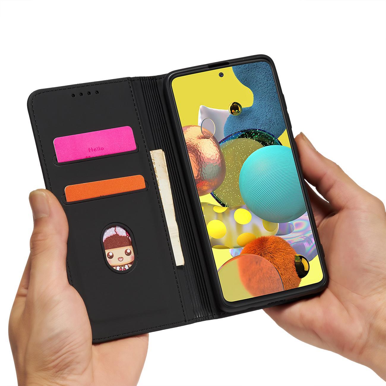 Pokrowiec etui z klapk Magnet Book Card czarne SAMSUNG Galaxy A52 5G / 11