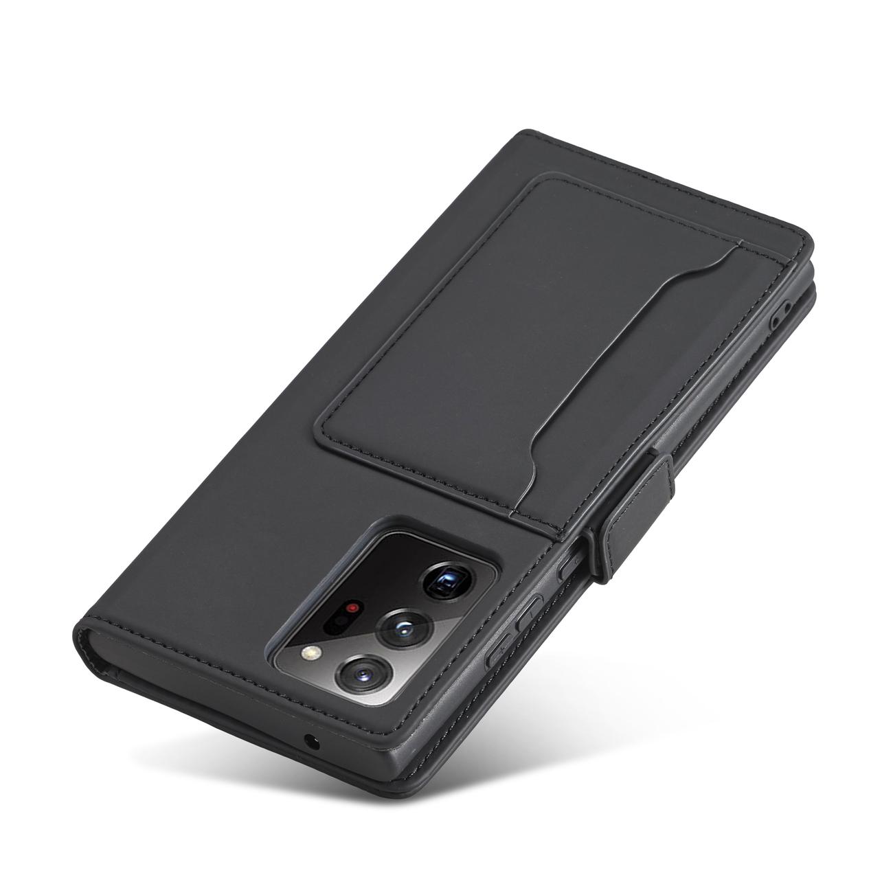 Pokrowiec etui z klapk Magnet Book Card czarne SAMSUNG Galaxy S22 Ultra / 10
