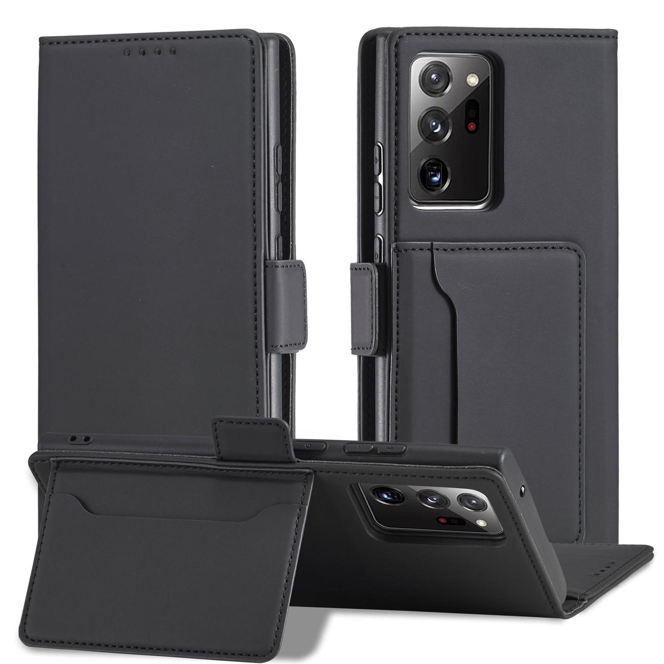 Pokrowiec etui z klapk Magnet Book Card czarne SAMSUNG Galaxy S22 Ultra / 6