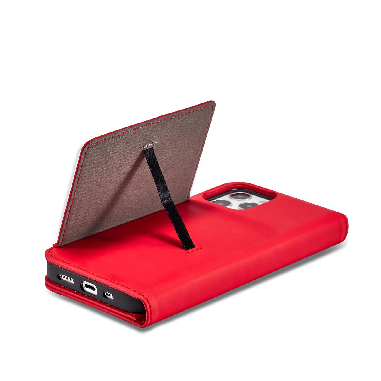 Pokrowiec etui z klapk Magnet Book Card czerwone APPLE iPhone 12 Pro Max / 11