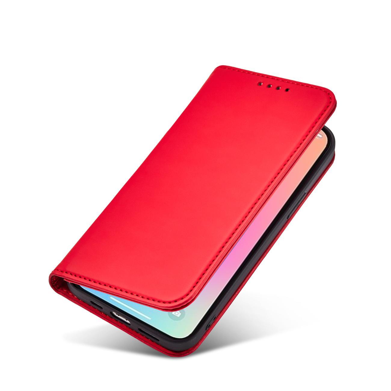 Pokrowiec etui z klapk Magnet Book Card czerwone APPLE iPhone 13 Pro Max / 12