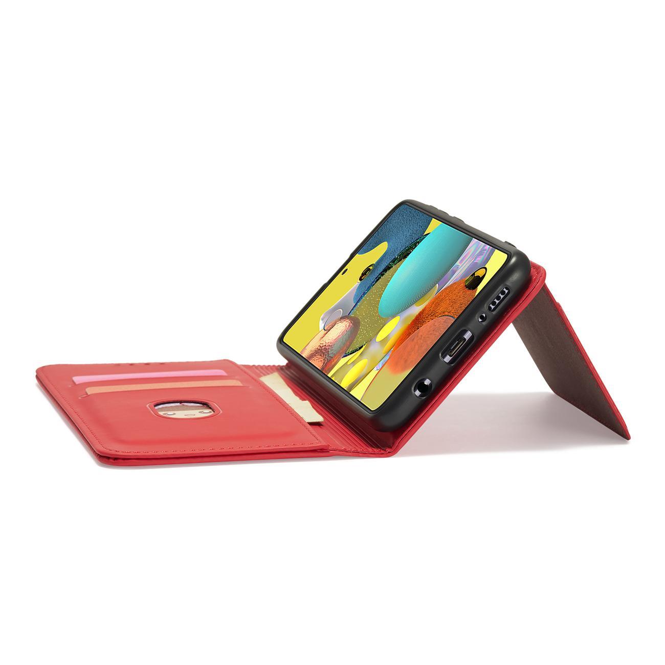 Pokrowiec etui z klapk Magnet Book Card czerwone SAMSUNG Galaxy A52 5G / 10