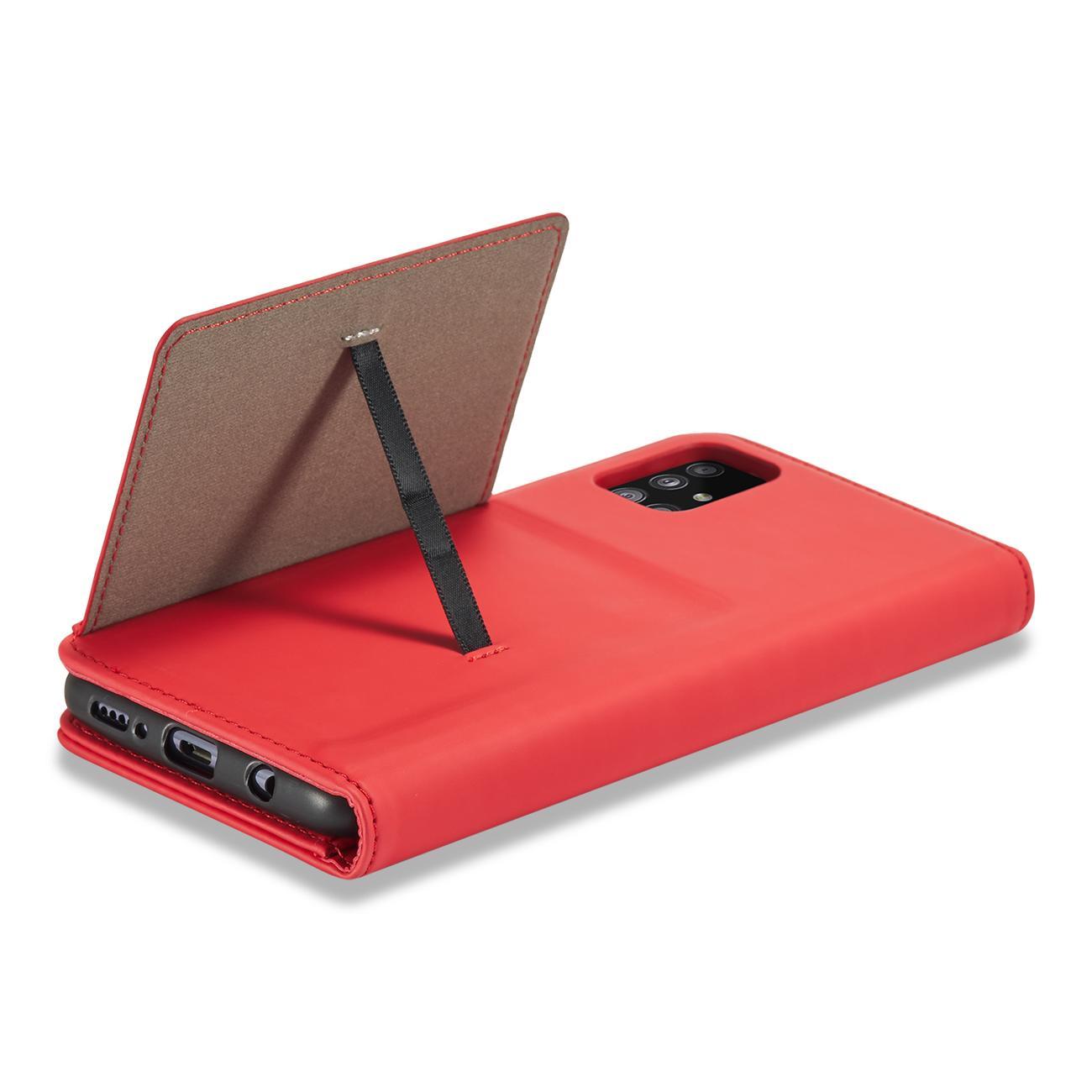Pokrowiec etui z klapk Magnet Book Card czerwone SAMSUNG Galaxy A52 5G / 11