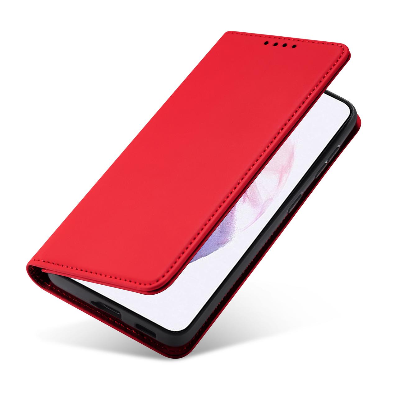 Pokrowiec etui z klapk Magnet Book Card czerwone SAMSUNG Galaxy S22 / 4