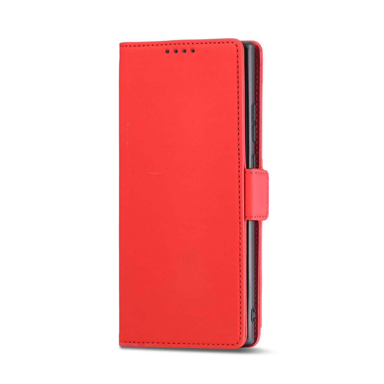 Pokrowiec etui z klapk Magnet Book Card czerwone SAMSUNG Galaxy S22 Ultra / 10