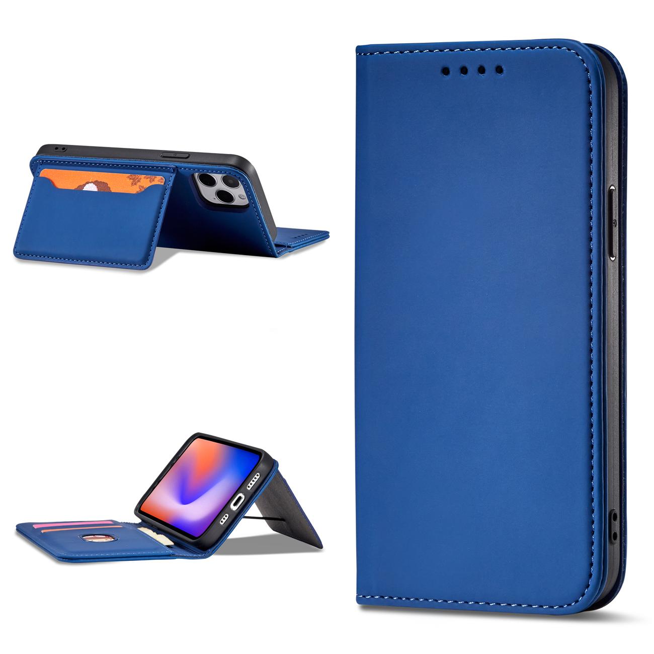 Pokrowiec etui z klapk Magnet Book Card niebieskie APPLE iPhone 12 Pro Max / 4