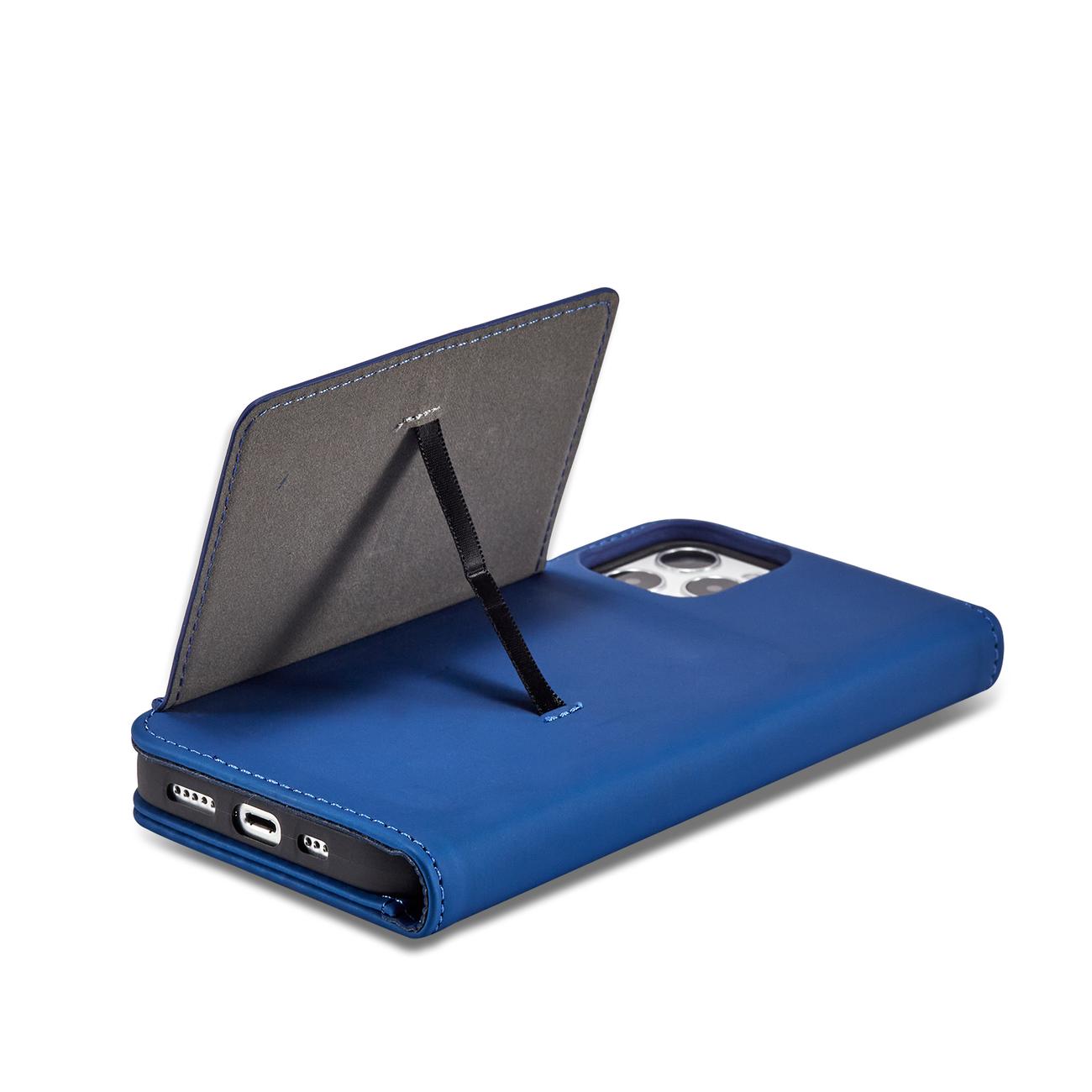 Pokrowiec etui z klapk Magnet Book Card niebieskie APPLE iPhone 12 Pro Max / 9