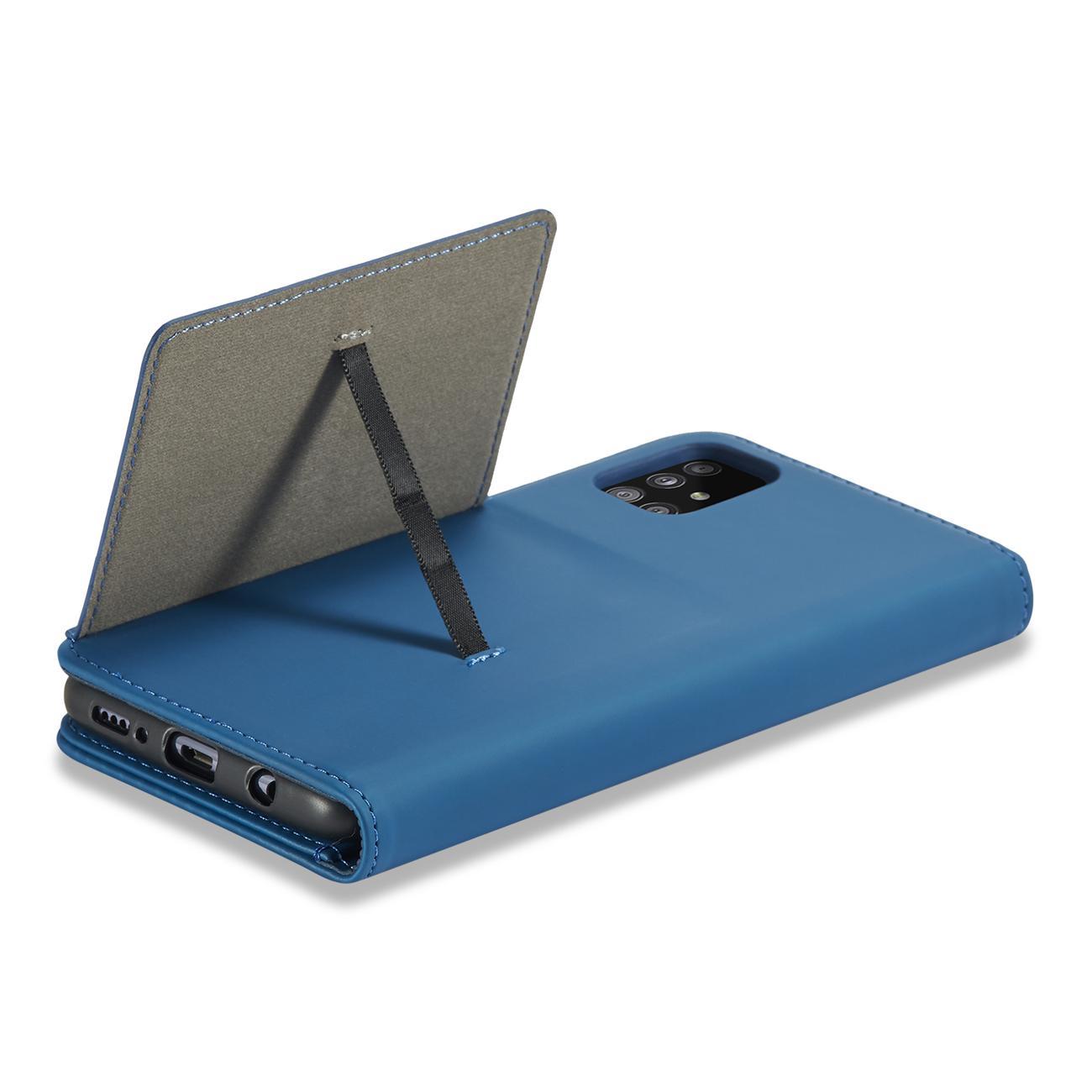 Pokrowiec etui z klapk Magnet Book Card niebieskie SAMSUNG Galaxy A13 5G / 12