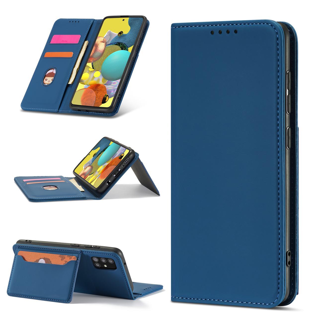Pokrowiec etui z klapk Magnet Book Card niebieskie SAMSUNG Galaxy A53 5G / 5