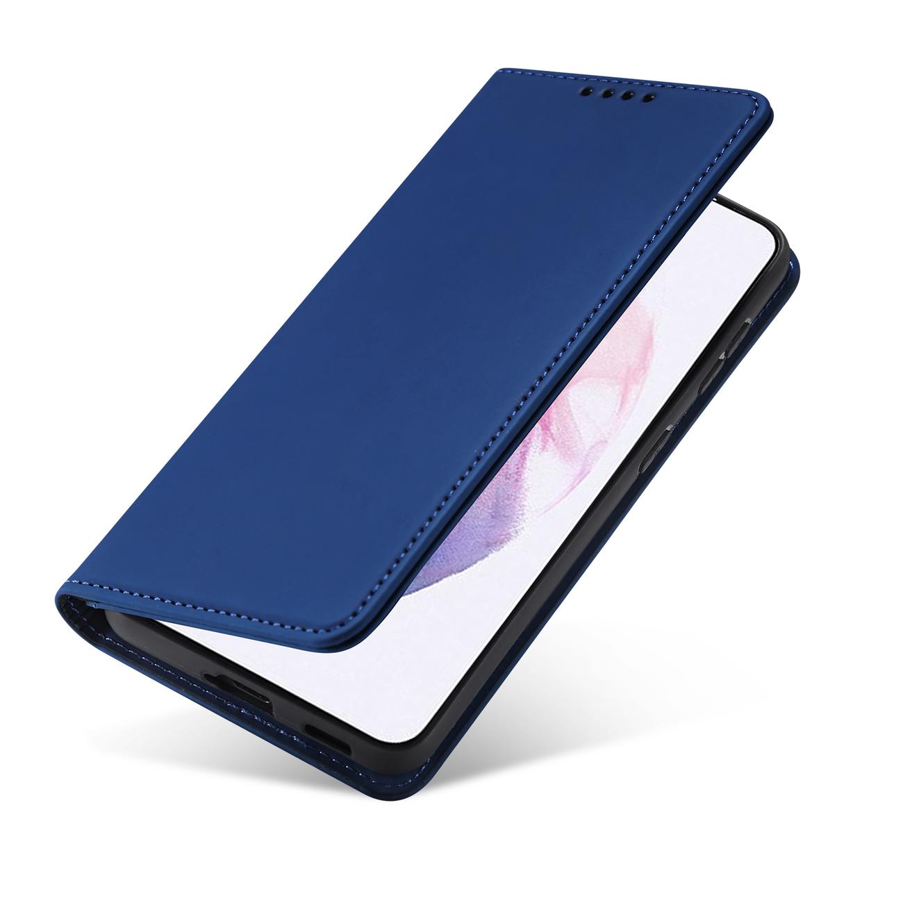 Pokrowiec etui z klapk Magnet Book Card niebieskie SAMSUNG Galaxy S22 / 12