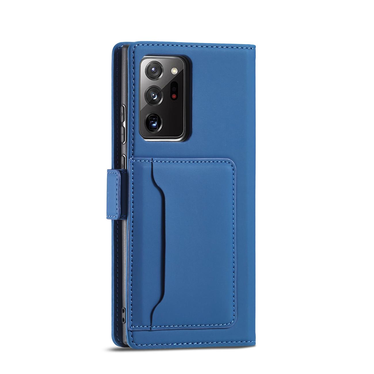 Pokrowiec etui z klapk Magnet Book Card niebieskie SAMSUNG Galaxy S22 Ultra / 11