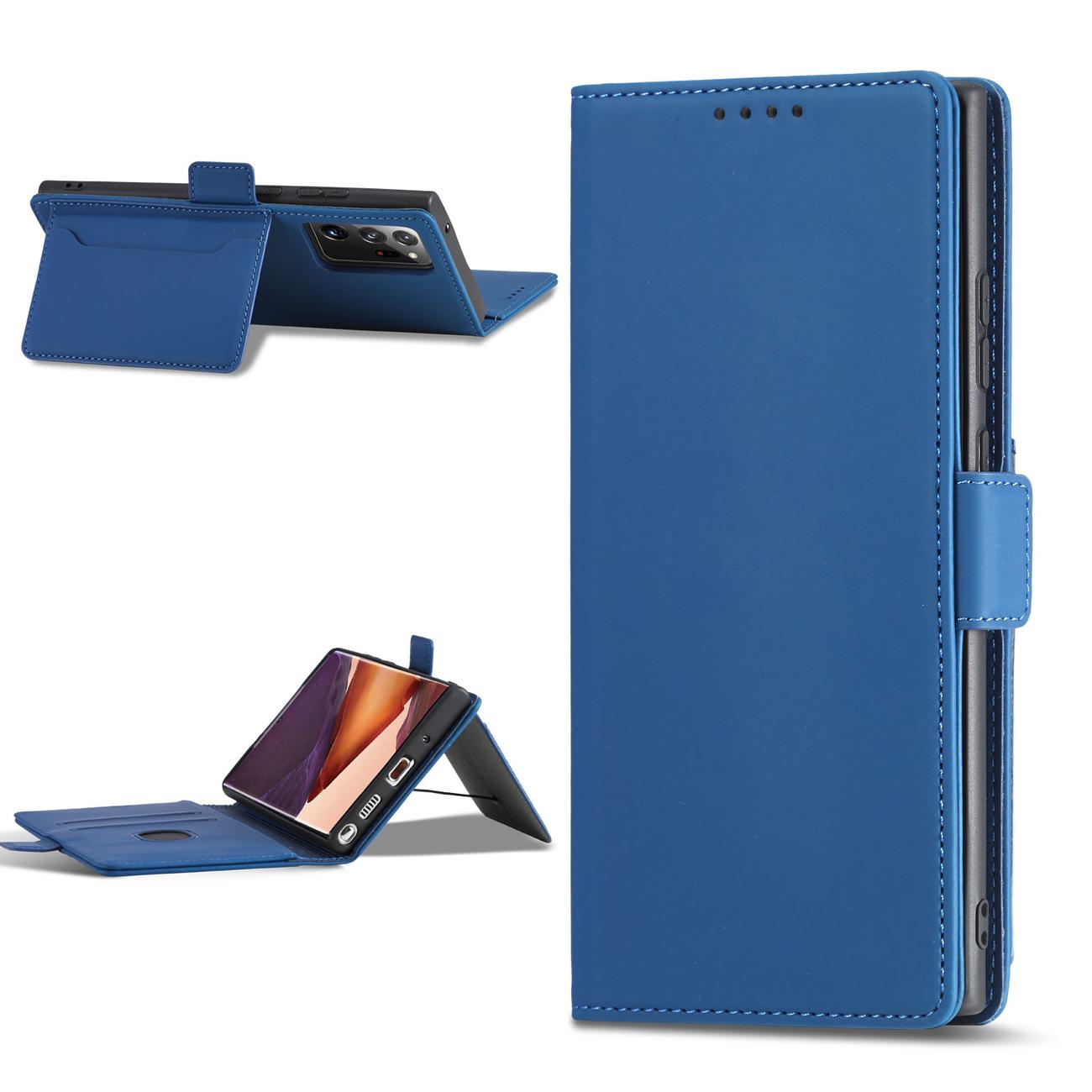 Pokrowiec etui z klapk Magnet Book Card niebieskie SAMSUNG Galaxy S22 Ultra / 3