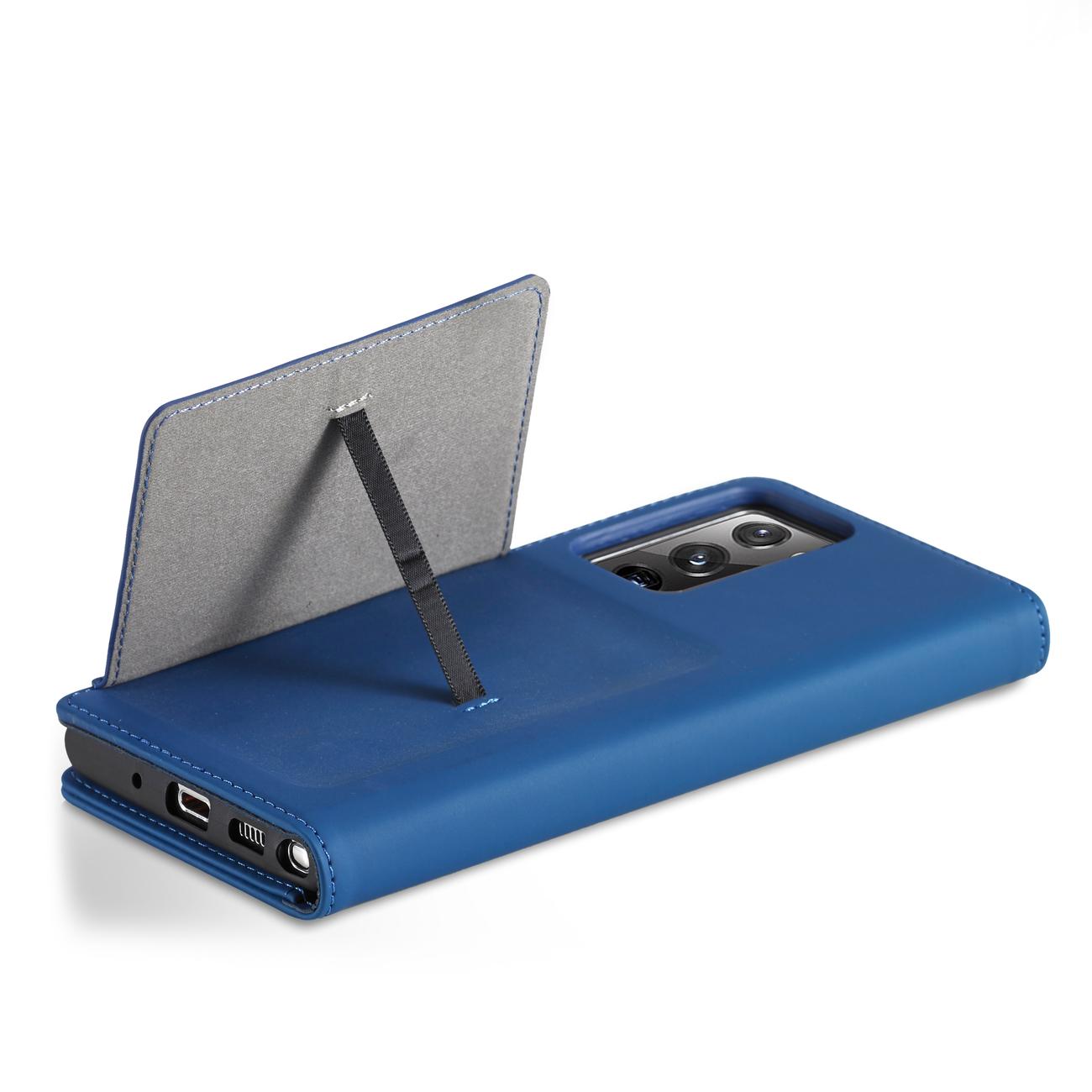 Pokrowiec etui z klapk Magnet Book Card niebieskie SAMSUNG Galaxy S22 Ultra / 7