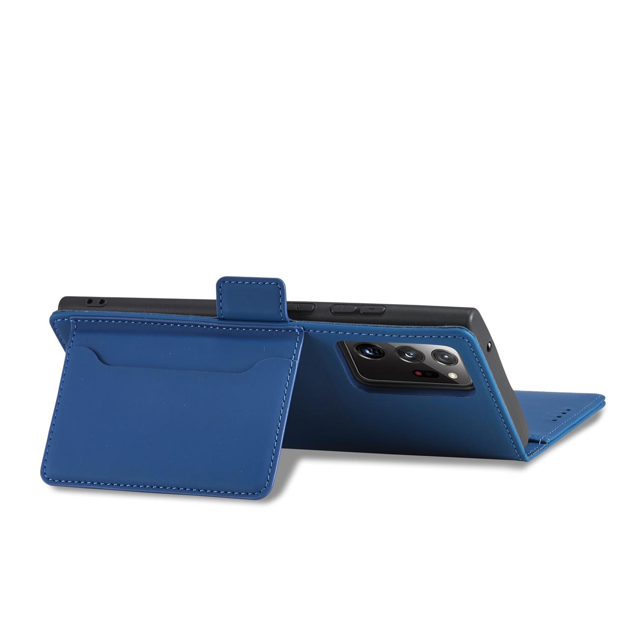 Pokrowiec etui z klapk Magnet Book Card niebieskie SAMSUNG Galaxy S22 Ultra / 9