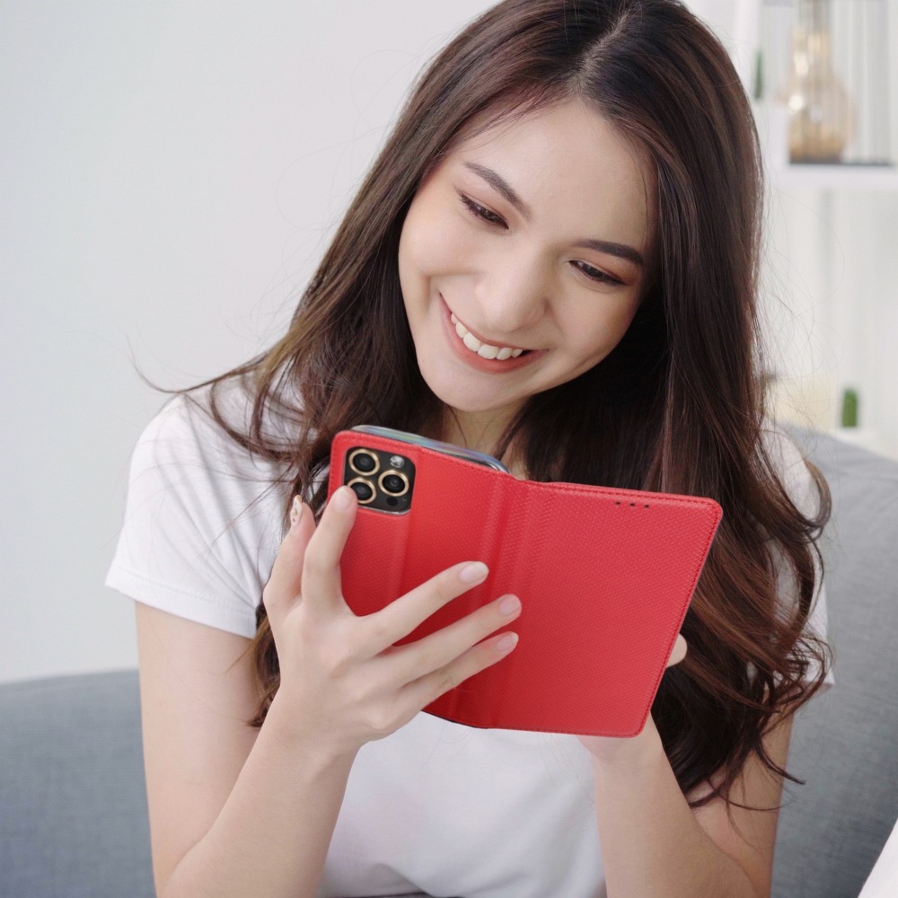 Pokrowiec etui z klapk Magnet Book czerwone SAMSUNG Galaxy A52 LTE / 2