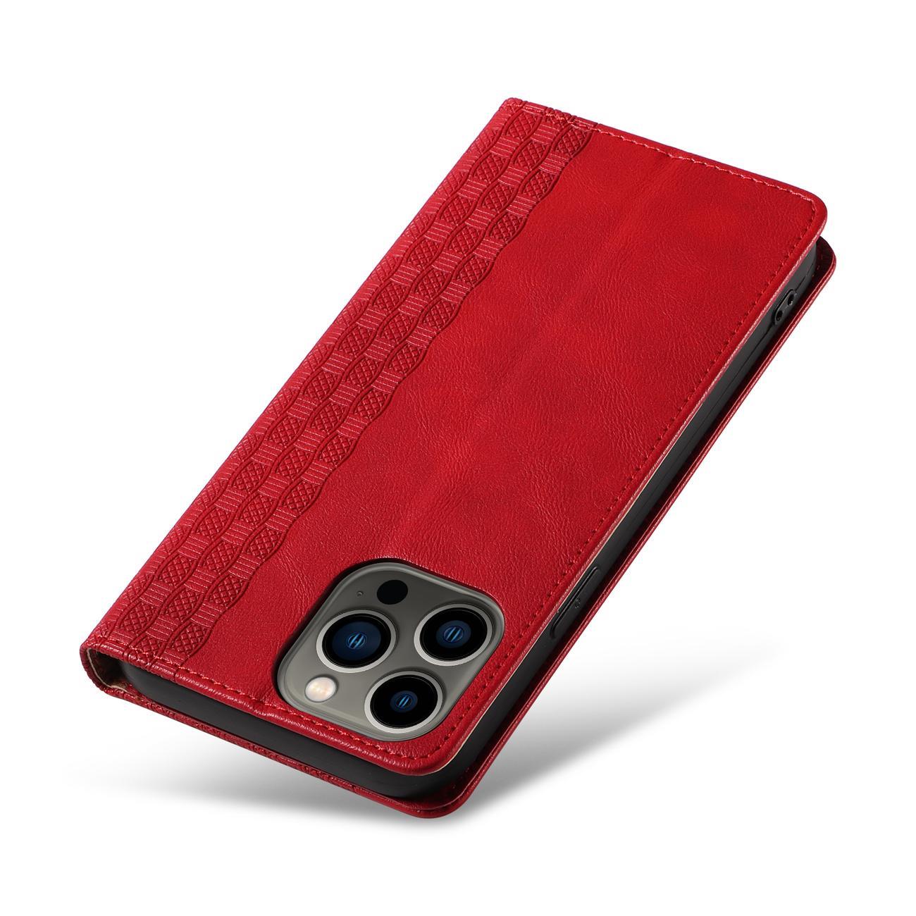 Pokrowiec etui z klapk Magnet Strap czerwone APPLE iPhone 12 Pro / 11